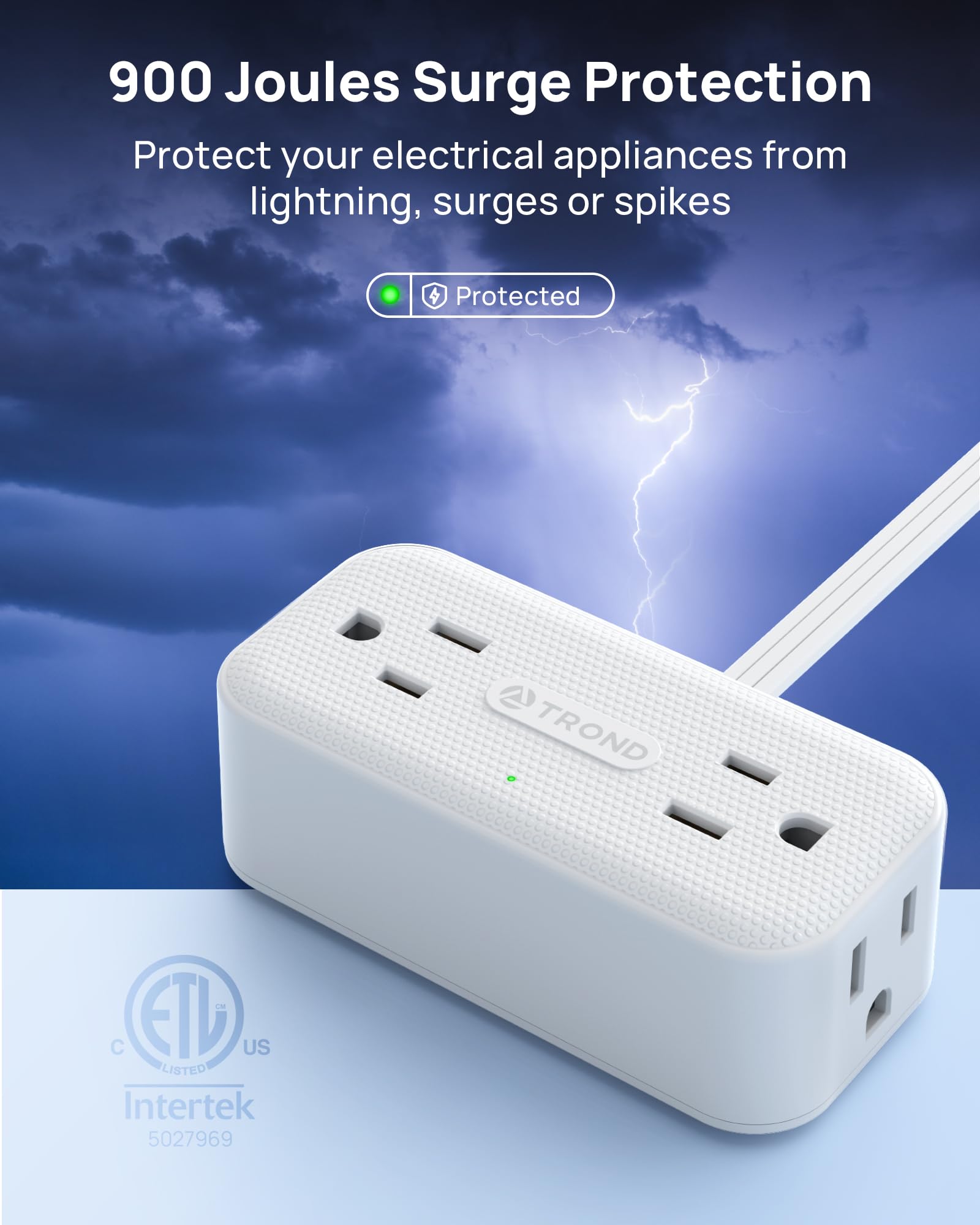 TROND flame-retardant housing supports safe high-power usage.