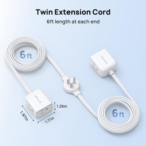 TROND indoor white extension cord for everyday home use.