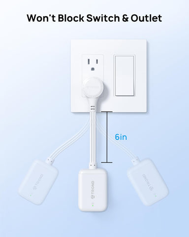 TROND dorm room setup showing space-saving power extension solution