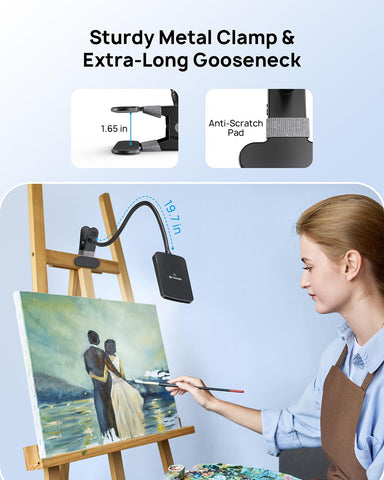 TROND LED desk lamp eye-care lighting reduces glare for close work.