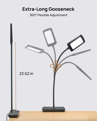 TROND 6ft flat plug extension cord neatly routed under desk