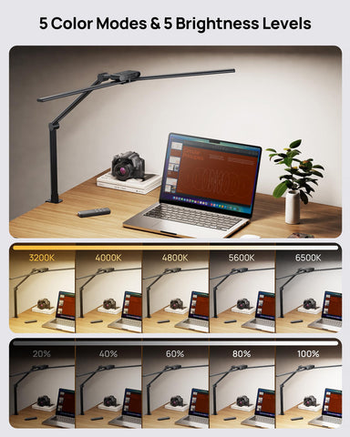 TROND LED Desk Lamp remote control enabling easy mode and timer adjustments