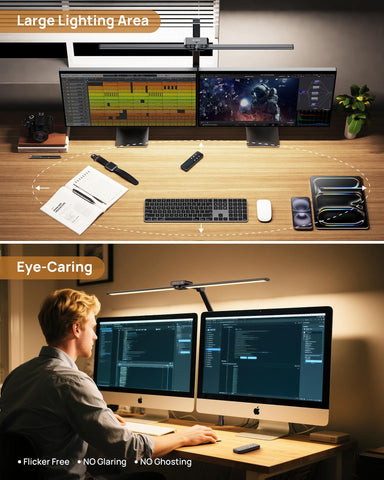 TROND LED Desk Lamp swing-arm offering precise angle and 360-degree rotation