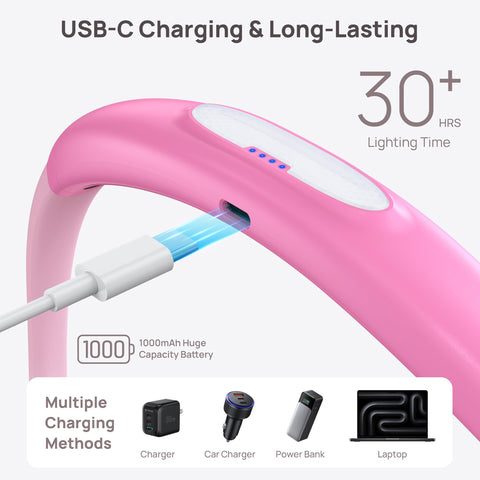TROND LED Neck Reading Light offering warm to cool daylight for crafts