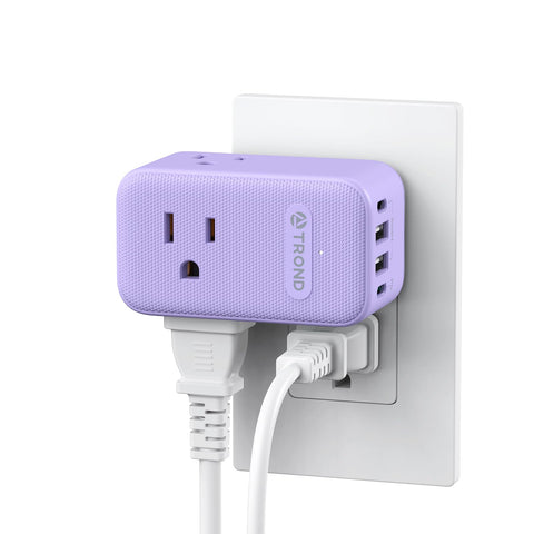 TROND multi-plug 360 rotating outlet fits behind furniture for flexible placement.