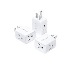 TROND Multi Plug Wall Outlet Extender front view showing three side outlets for simultaneous charging