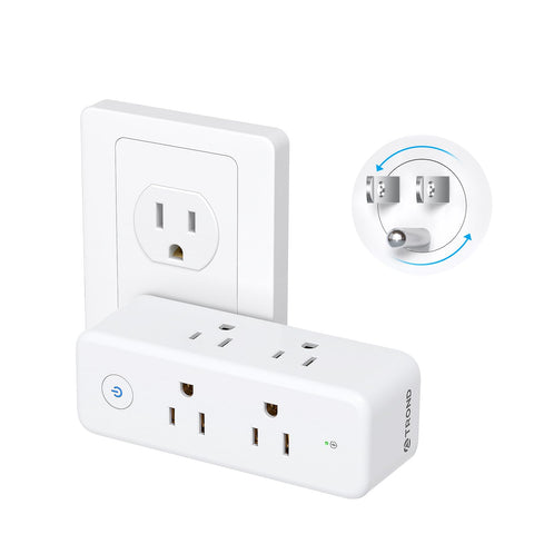 TROND outlet extender with a 360-degree rotating plug for flexible wall placement