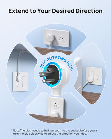 TROND 5 AC outlets arrangement for multiple devices safely