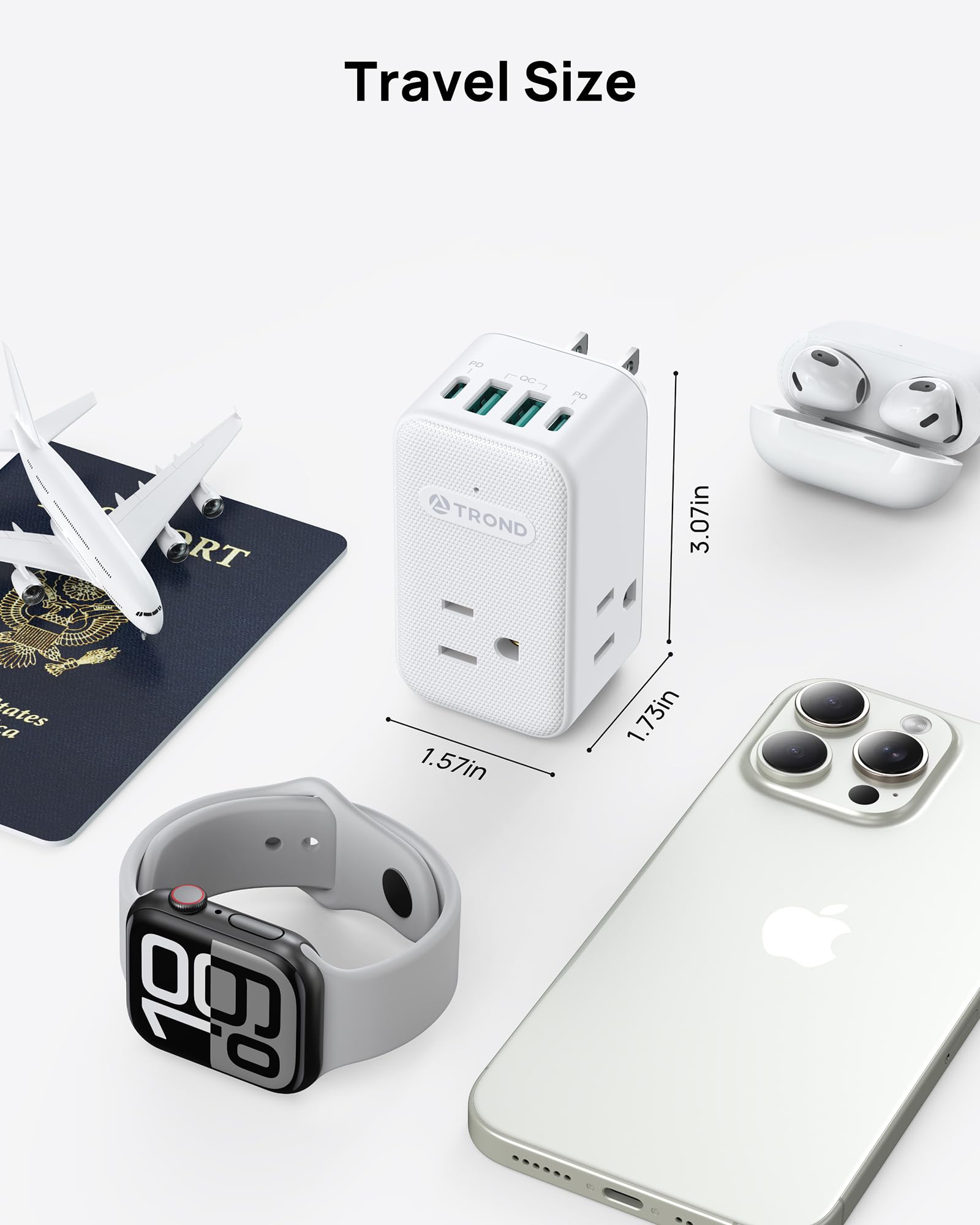 TROND 7-in-1 outlet extends power for multiple devices at home or on the go