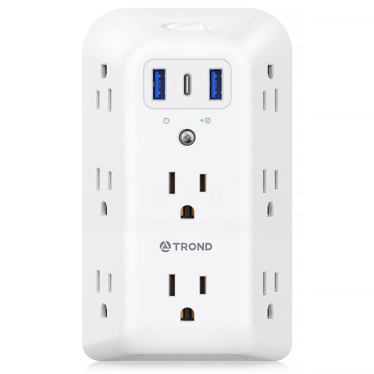 TROND outlet extender with 8 AC outlets for multiple devices.