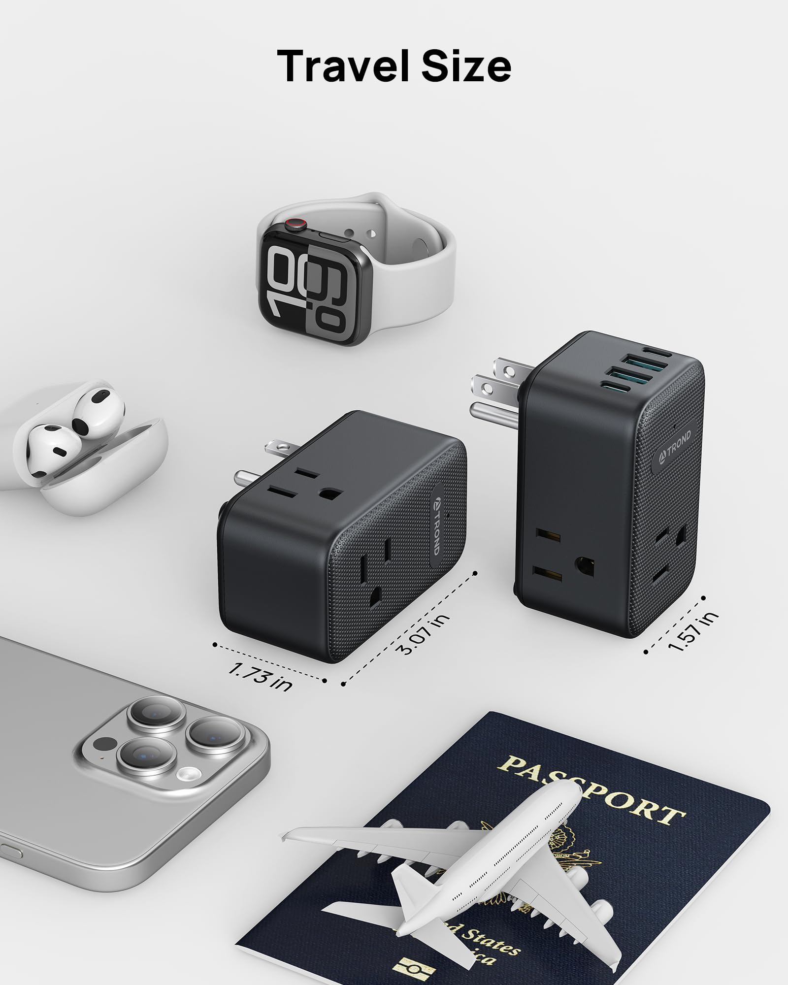 TROND compact black unit suitable for home, dorm, or hotel rooms.