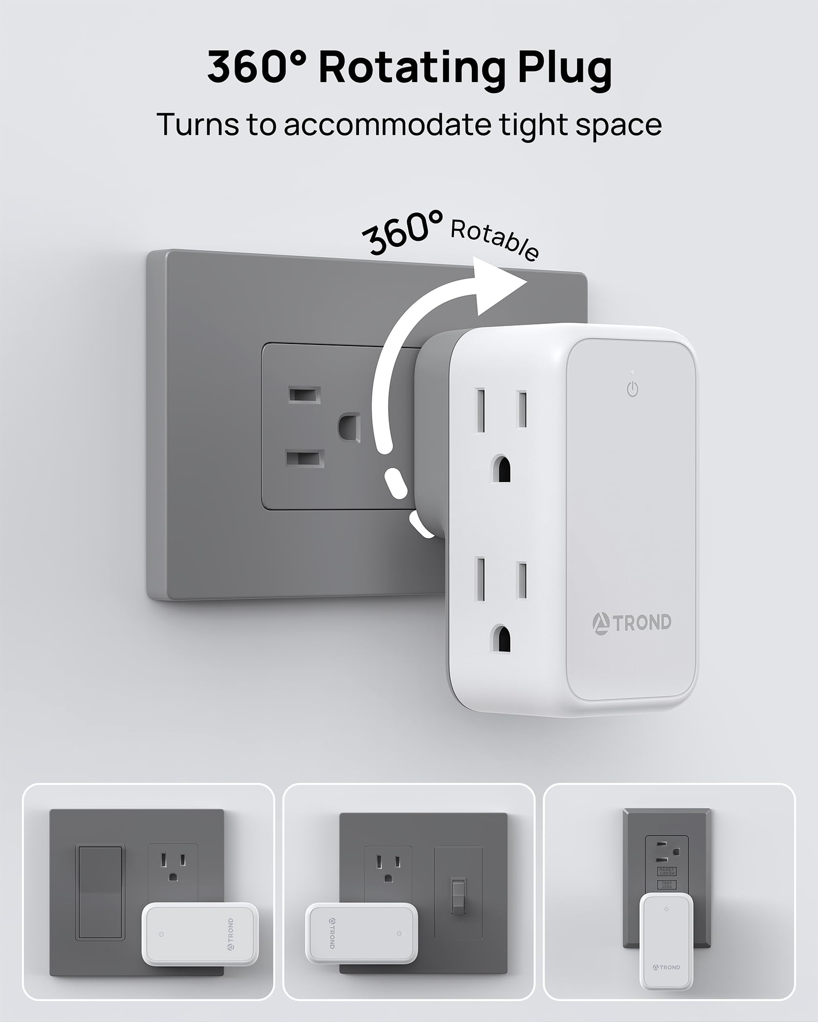 TROND compact-size extender fits easily in luggage and small rooms