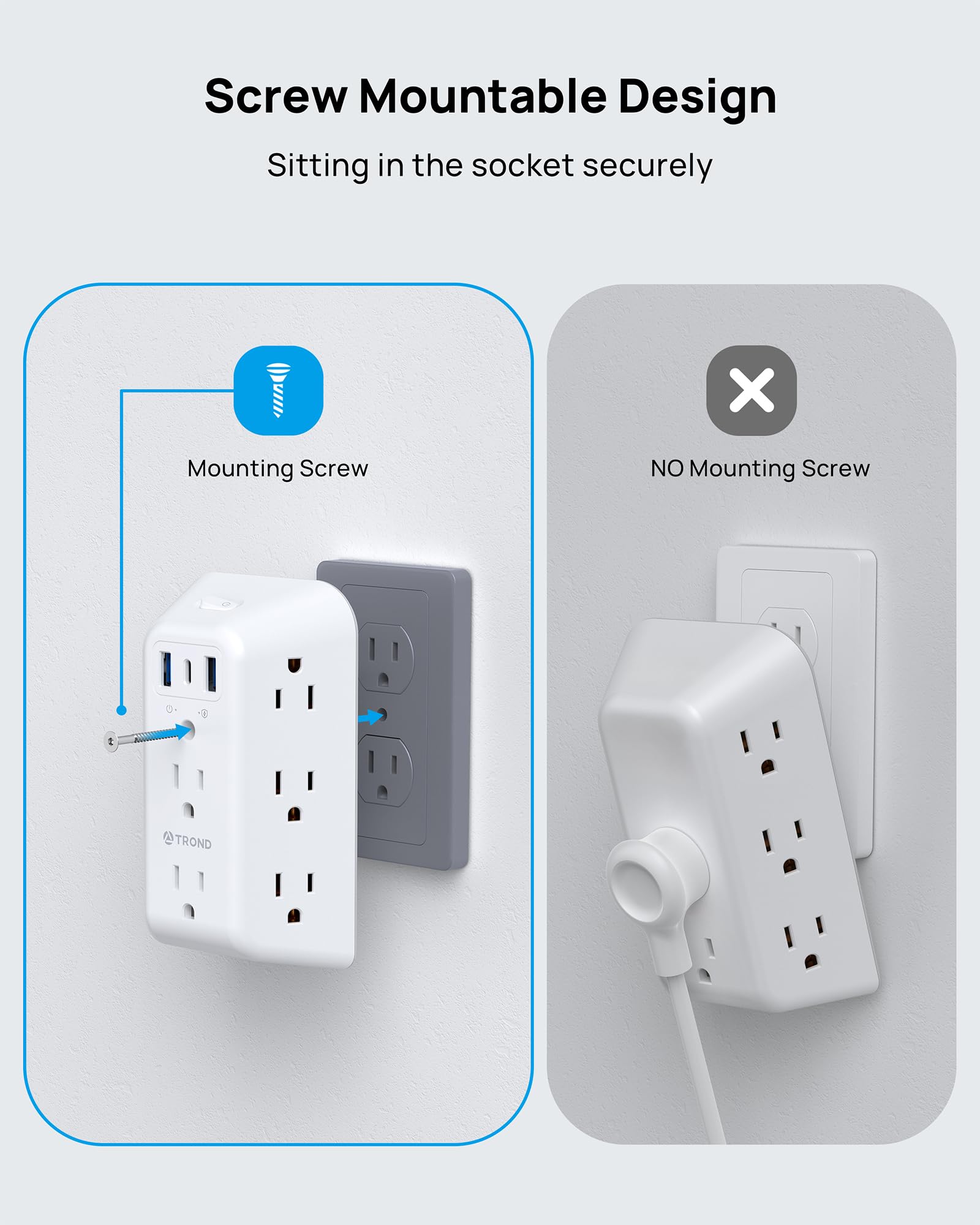 TROND surge protection feature for safer use with devices.