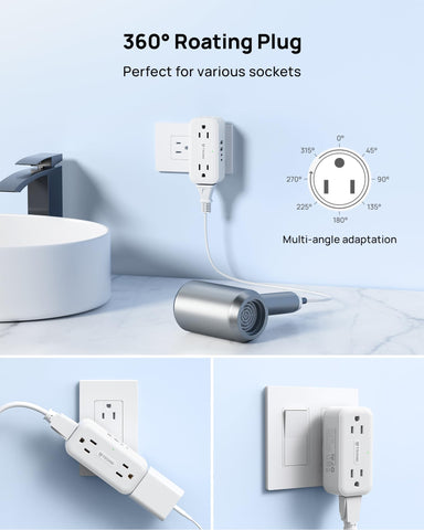 TROND three-sided outlet design maximizing wall space