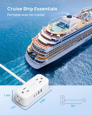 TROND travel-friendly power hub fits in bags and desks.
