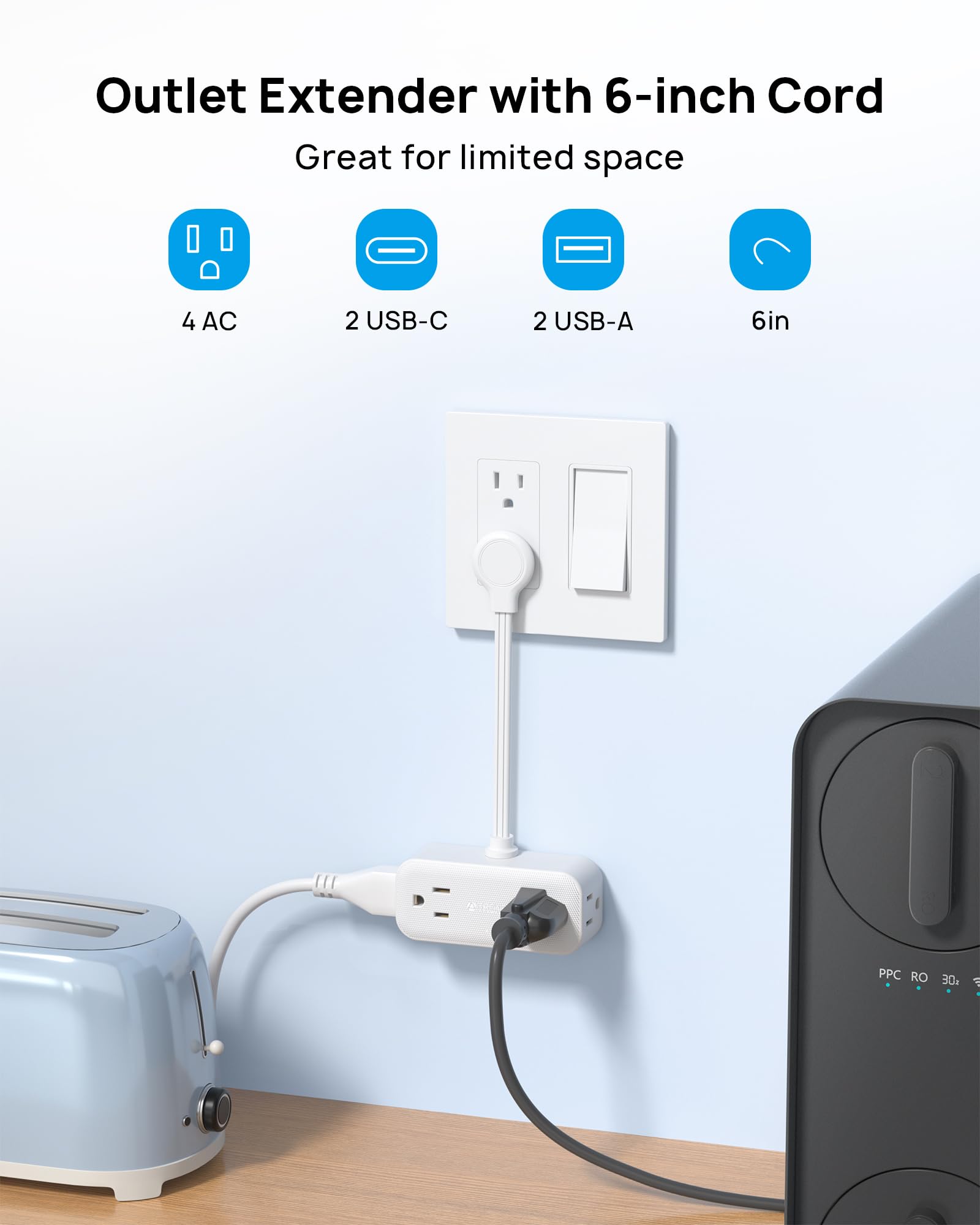 TROND USB-C and USB-A ports enable multi-device charging.