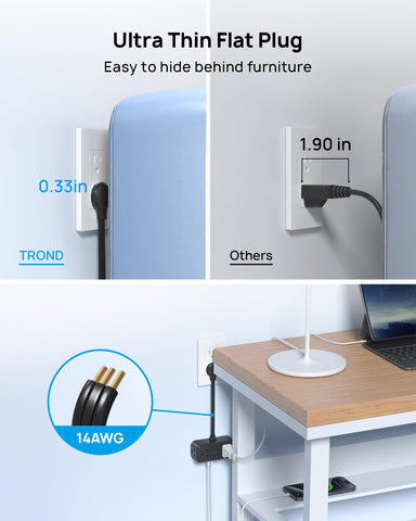 TROND USB ports extender provides fast charging for devices simultaneously.