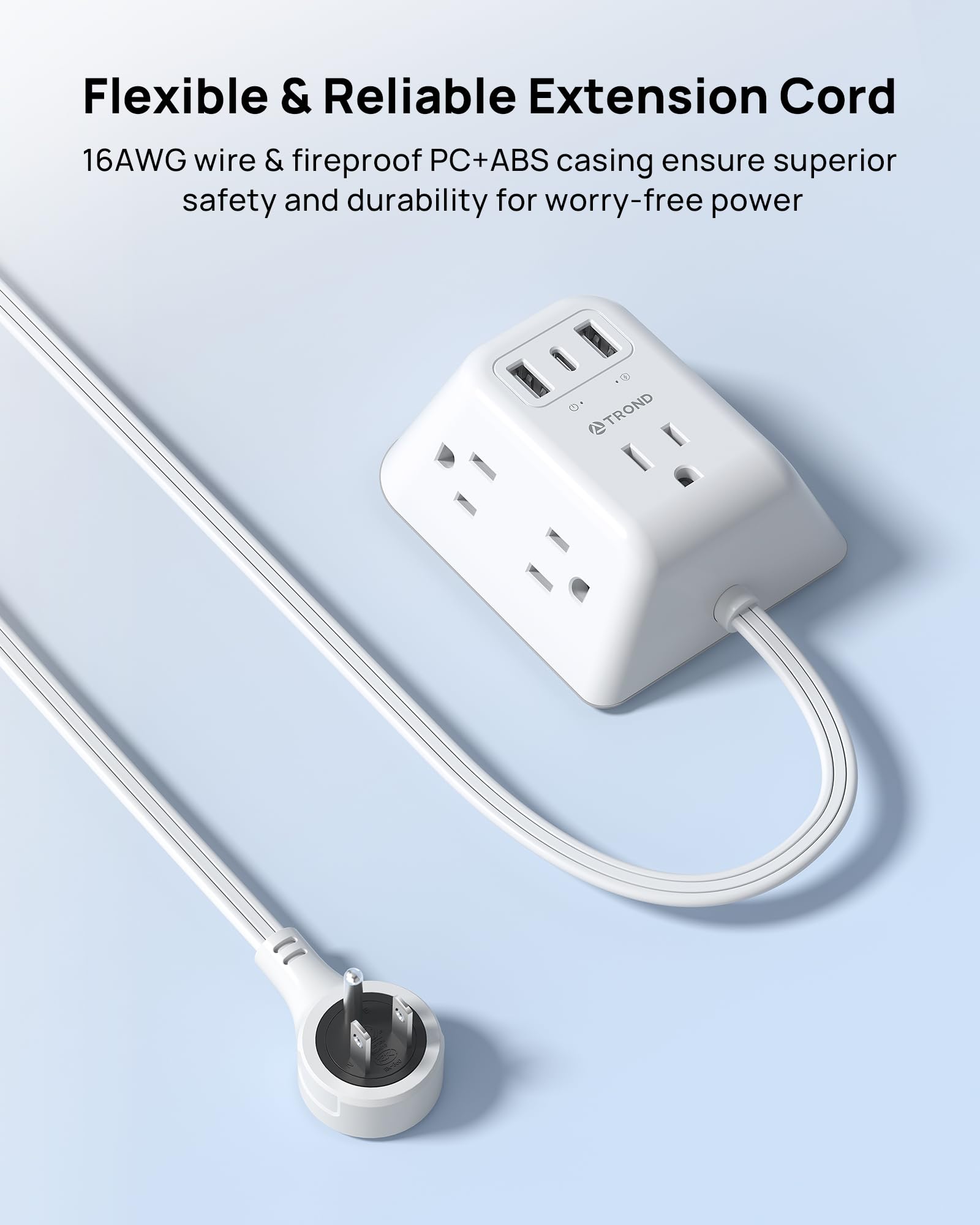 TROND wall-mount kit included for secure placement