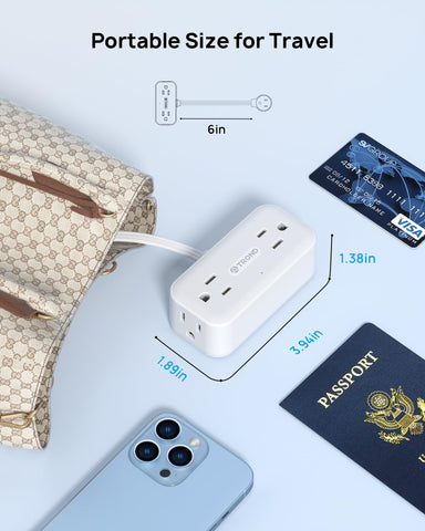 TROND portable power hub suitable for dorms, offices, and travel
