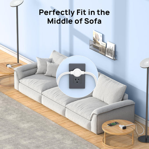 TROND Split Extension Cord ideal for makeup mirrors, lamps, and holiday lights.