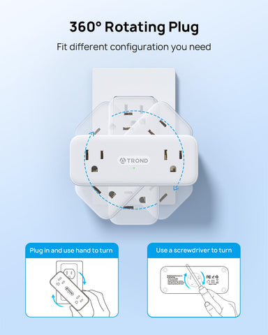TROND two-pack wall plug extender for economical, practical use.