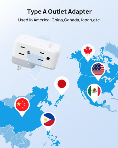TROND US-to-Japan travel adapter supports cross-border use