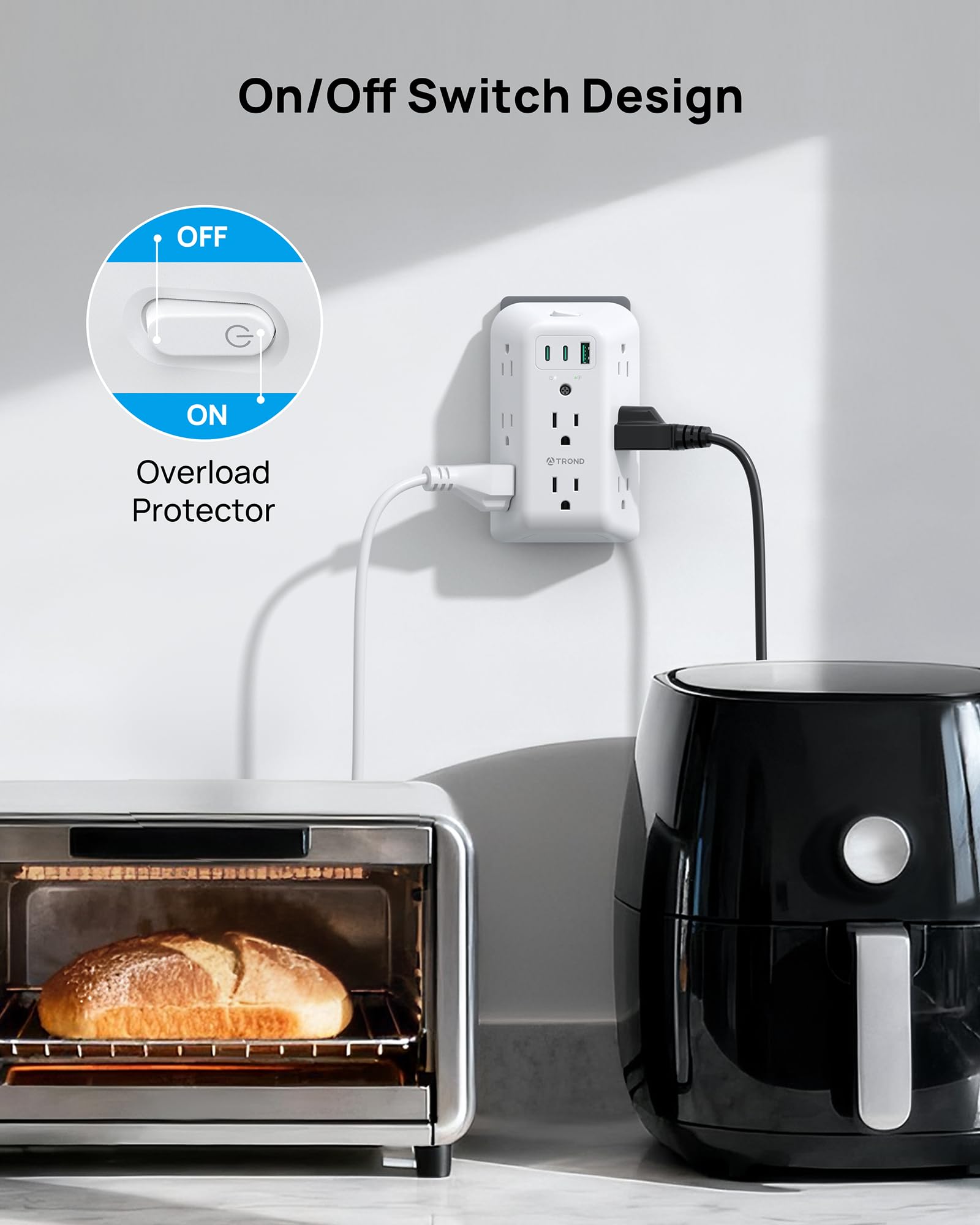 TROND USB-C PD20W fast charging ports for compatible devices.