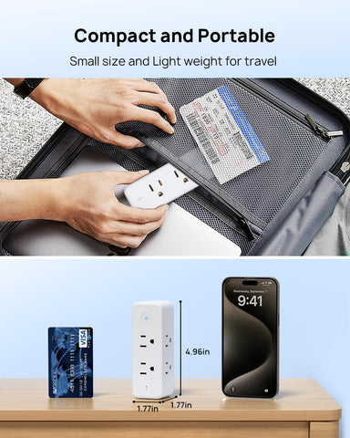 TROND wide-spaced outlets prevent large adapters from blocking others