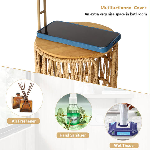 Trongee handmade woven stand adds boho charm to bathrooms