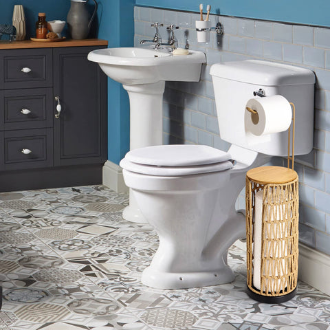 Trongee space-saving design fits beside the toilet easily
