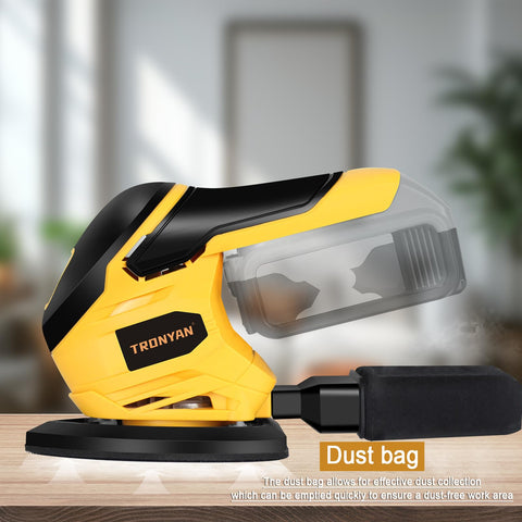 TRONYAN sander delivers 12,000 OPM high-speed sanding for efficient material removal.