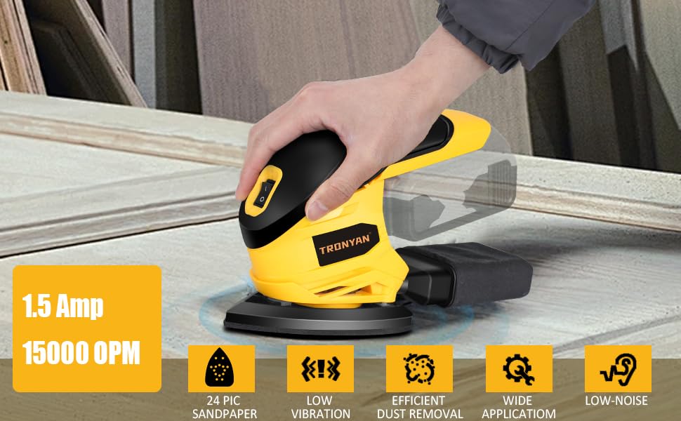 TRONYAN detail sander ideal for paint removal and smooth prep on wood projects.