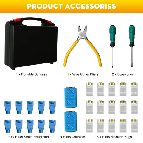 trophable Network Tool Kit punch-down tool preparing keystone jack.