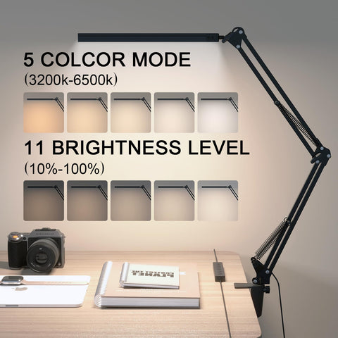 TROPICALTREE desk lamp shows five modes for reading at different times