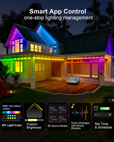 Tropwellhouse Permanent Outdoor Light Pro with Alexa and Google compatibility for voice control