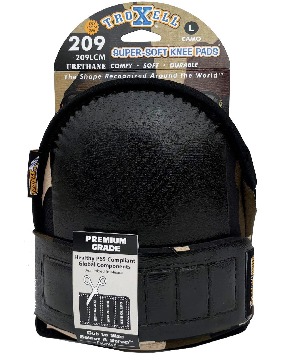 Troxell USA Kneepads with single-strap design reduce fuss and pinching.