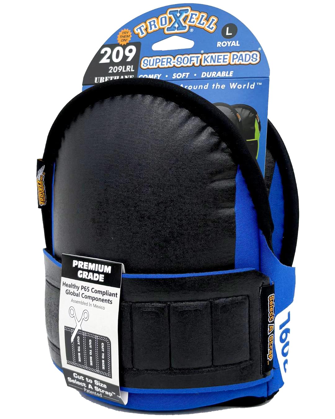Troxell USA SuperSoft kneepads side view show plush cushioning for all-day wear