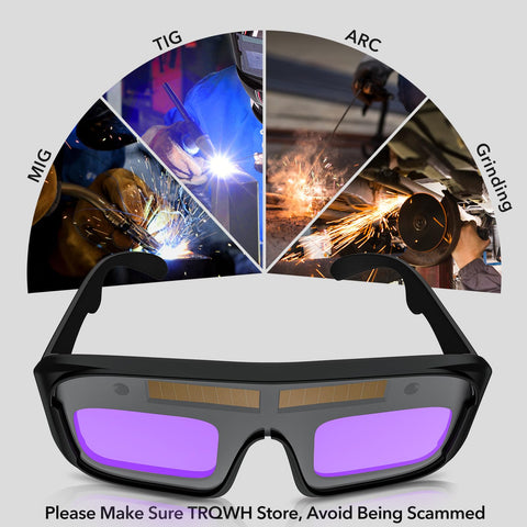 TRQWH compact safety goggles suitable for TIG MIG ARC tasks.