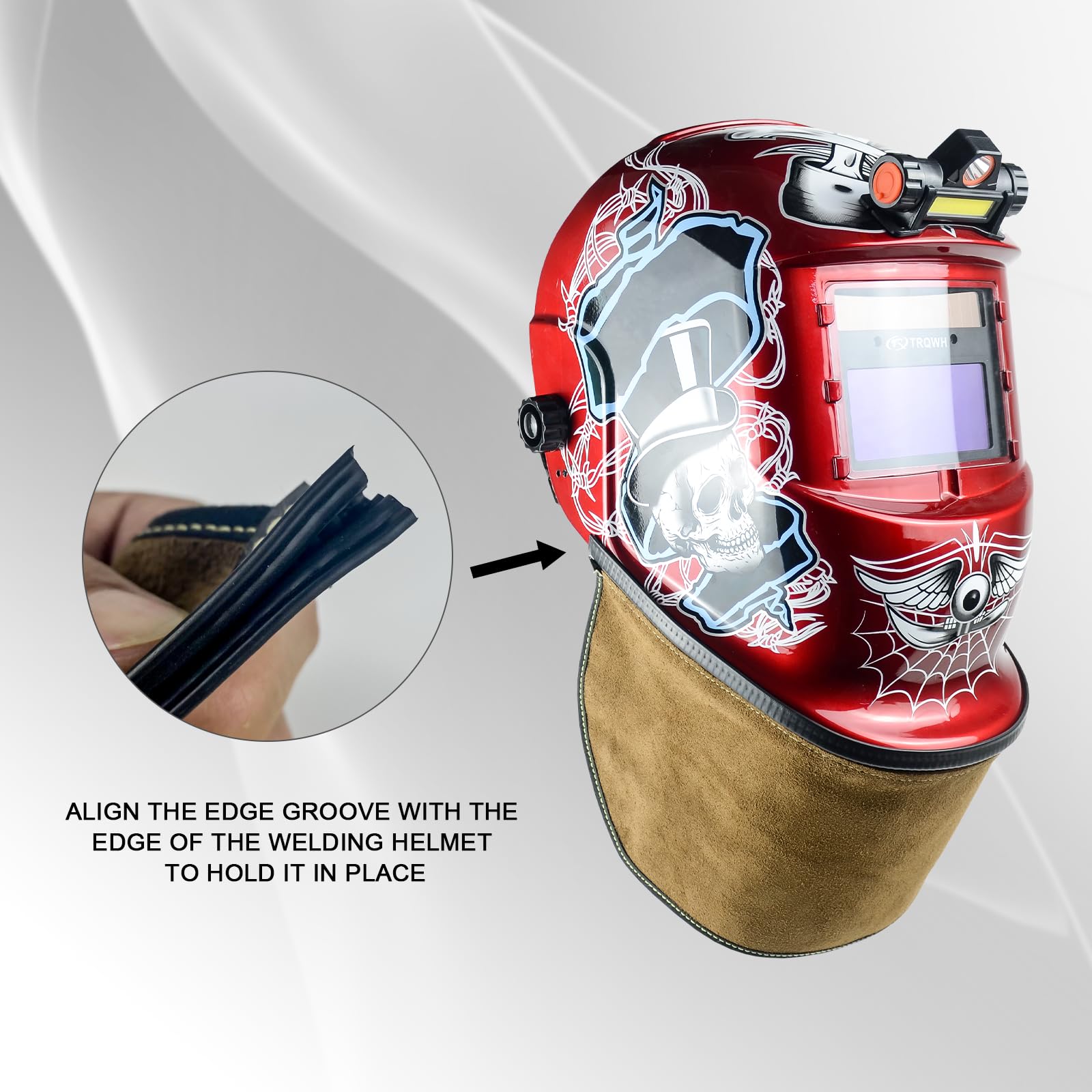TRQWH extended neck coverage wrapping around for full neck protection