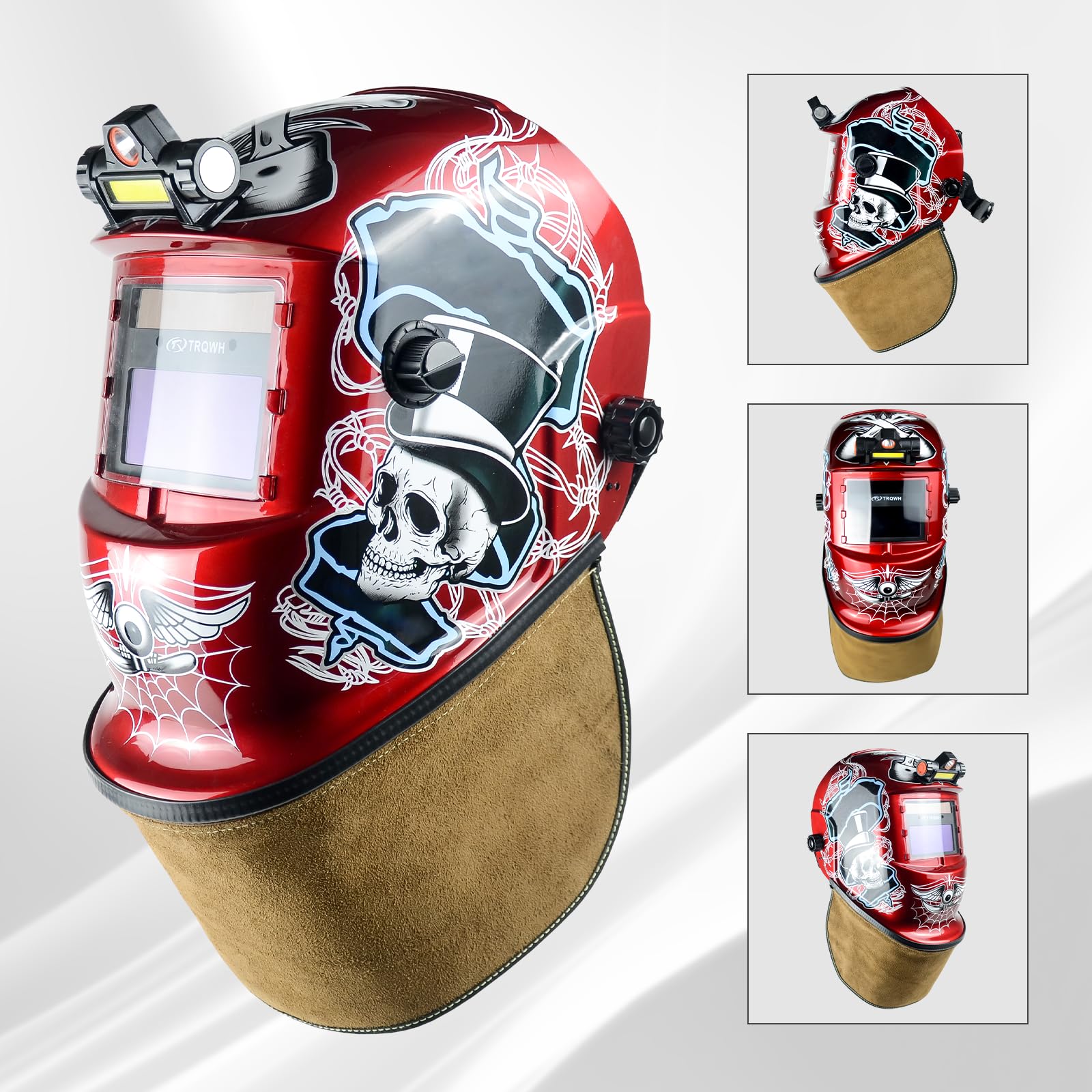 TRQWH neck protection in durable cowhide leather shields surrounding area