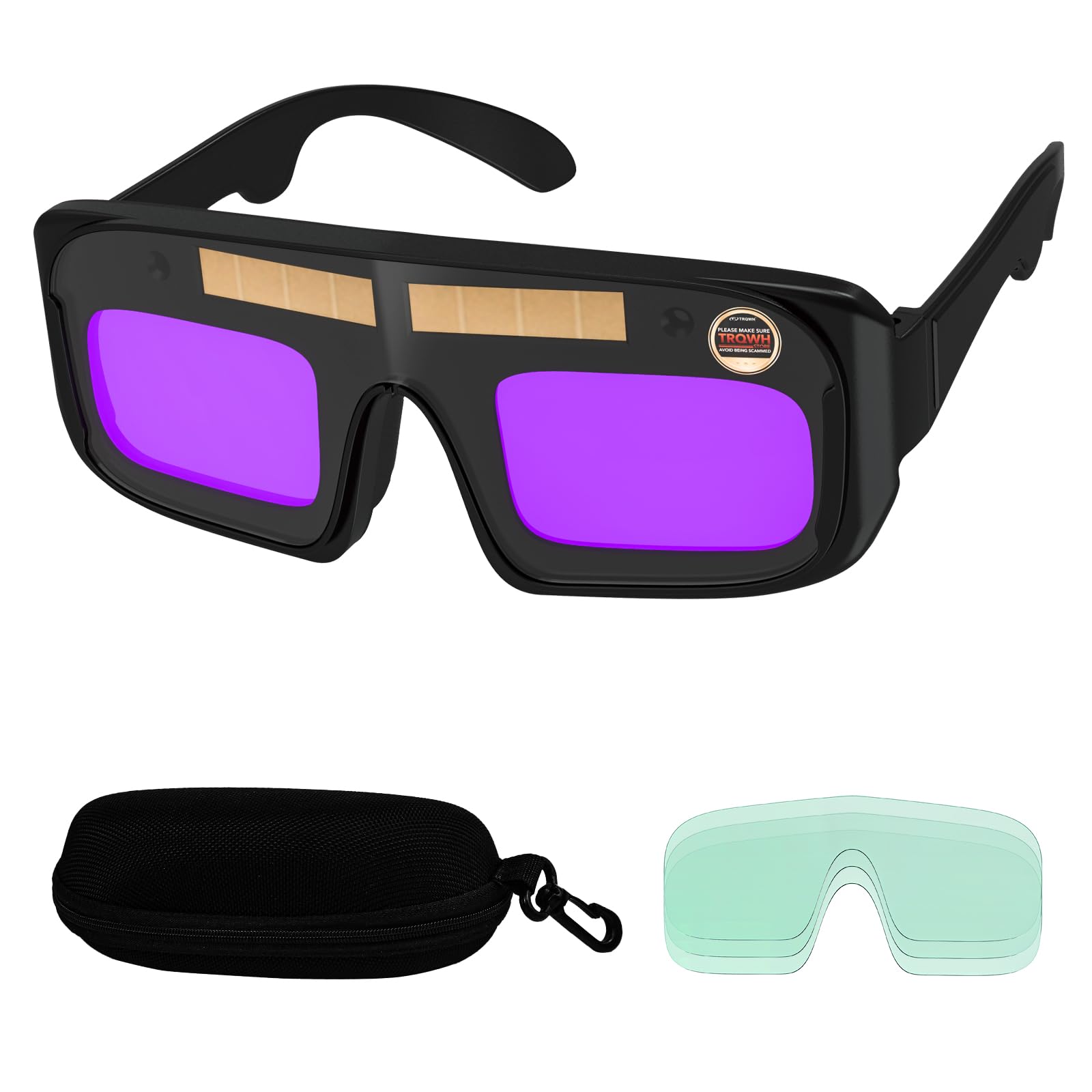 TRQWH welding glasses with true color lens for clear TIG welding.