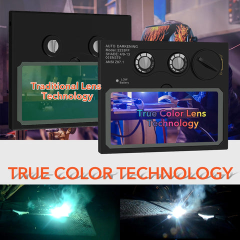 TRQWH welding helmet arc sensor technology enables fast light to dark switching