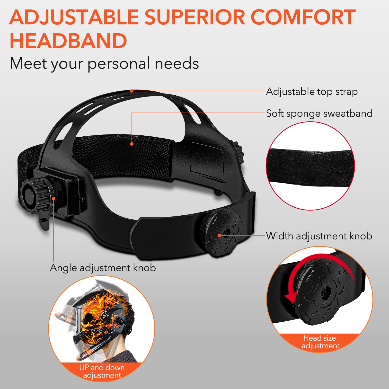 TRQWH welding helmet auto darkening switch for safer visibility in varying light