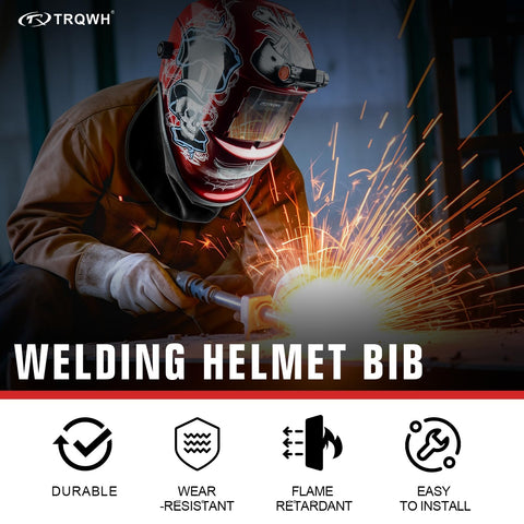 TRQWH bib cover reduces arc light exposure for more comfortable welding