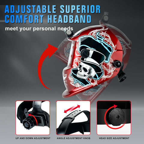 TRQWH welding helmet durable PP shell resists impact and heat