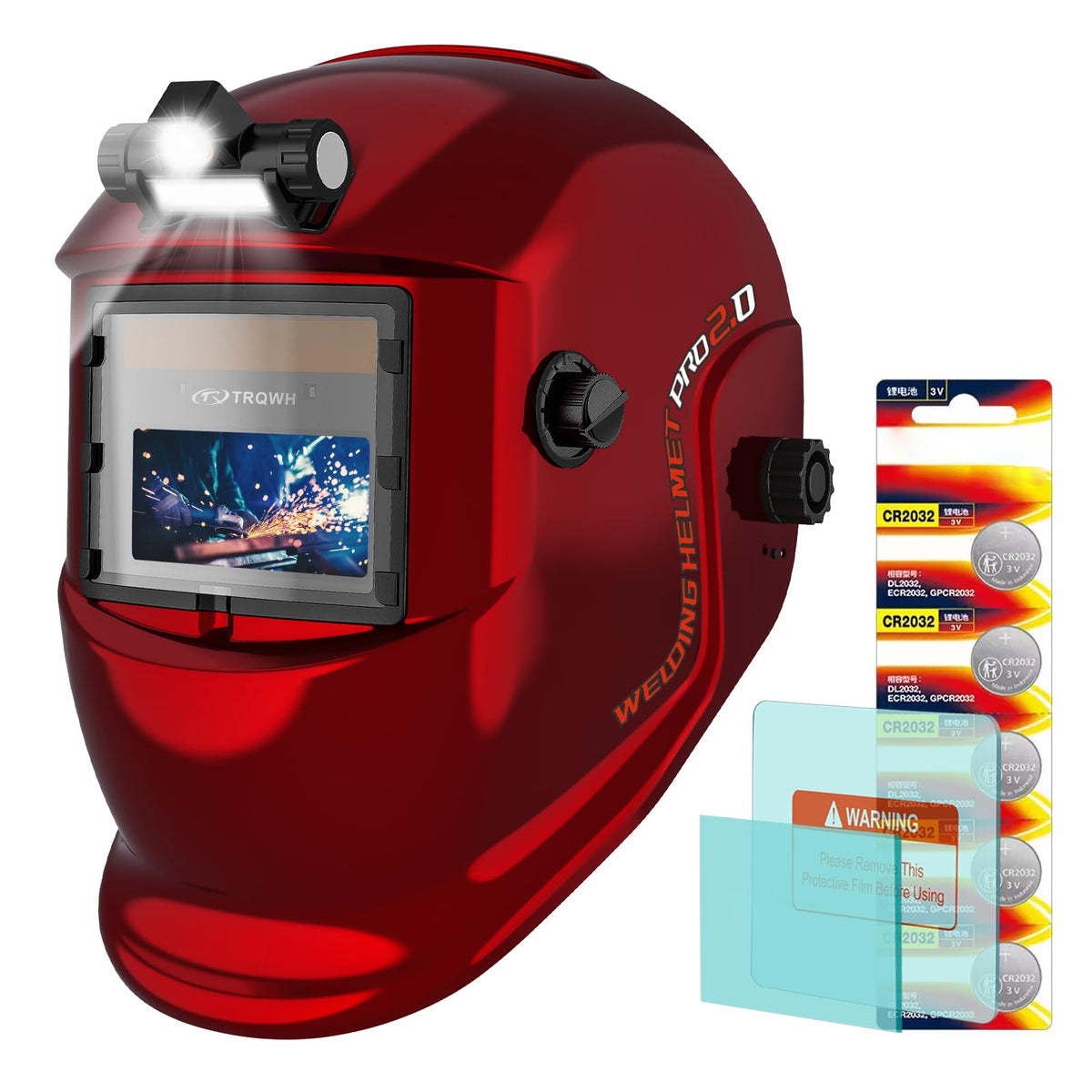 TRQWH welding helmet true color view enhances weld visibility and reduces eye strain.