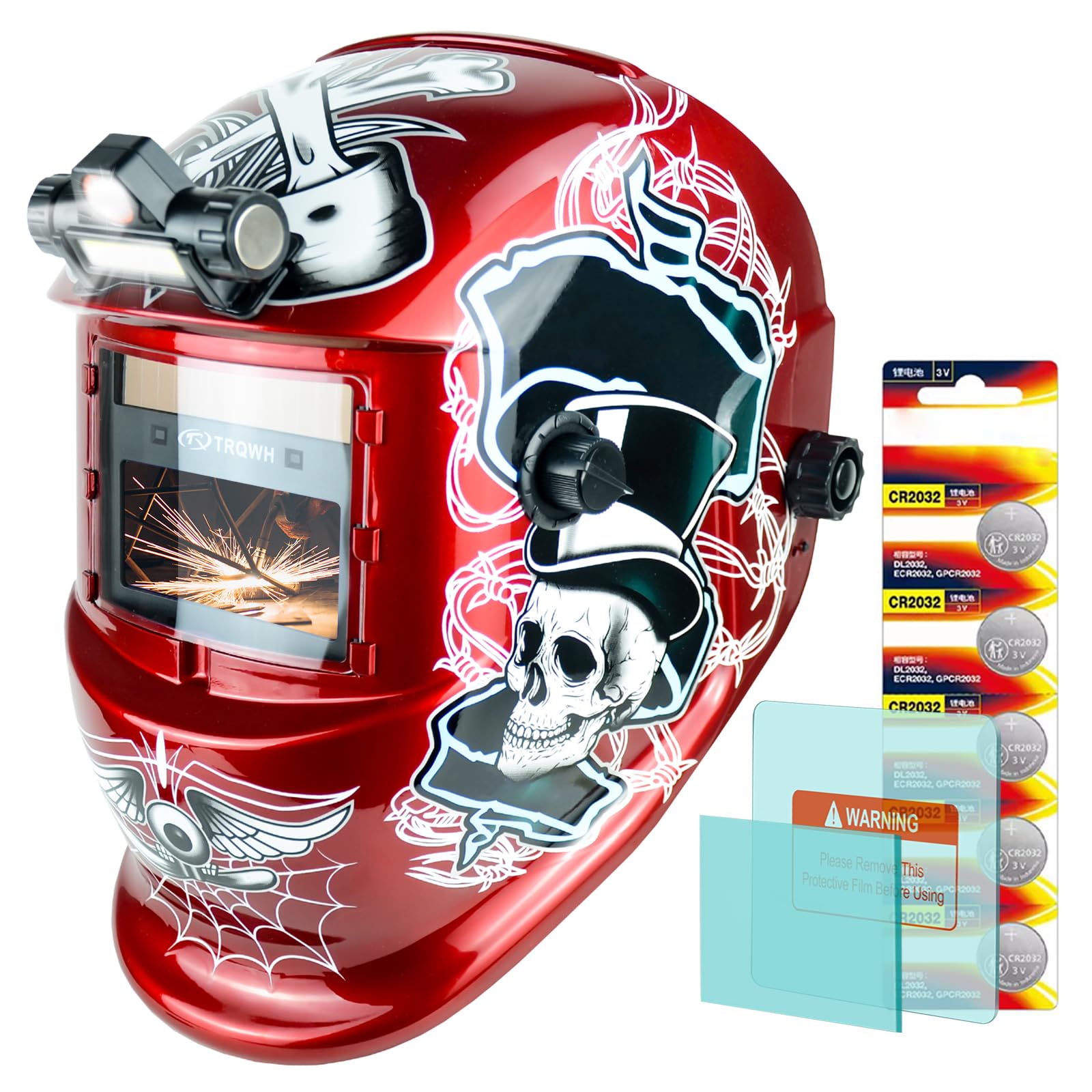 TRQWH welding helmet with true color view for clear weld visibility