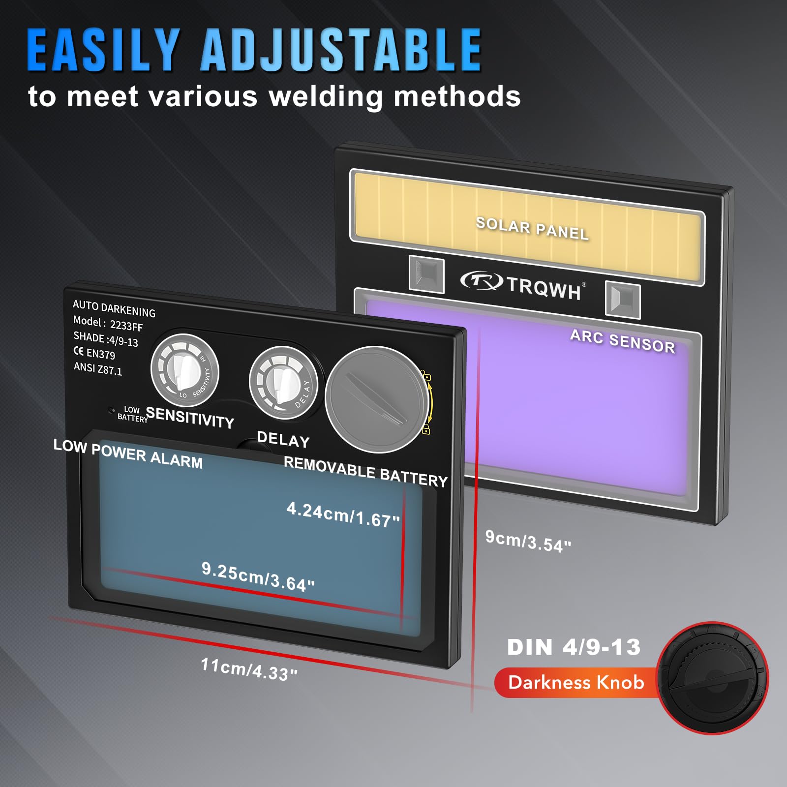 TRQWH welding helmet USB port on top for convenient lighting