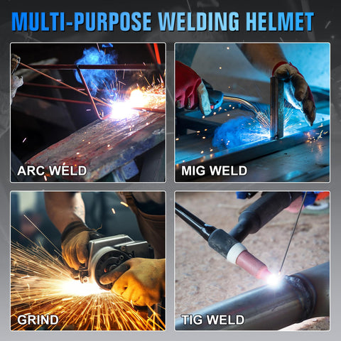 TRQWH welding helmet wide shade range 4/9-13 for various processes
