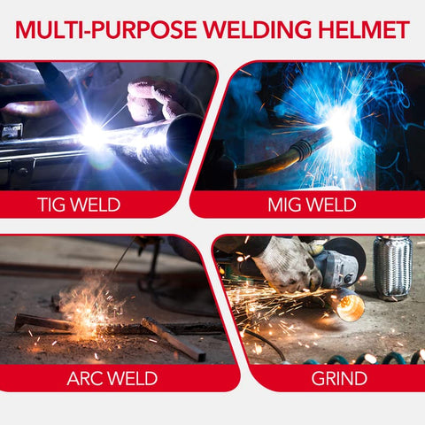 TRQWH versatile helmet suitable for TIG MIG ARC and plasma cutting tasks.